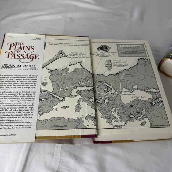 Plains Passage Shelters Stone Jean M. Auel Earth's Children Hardcover Signed - Picture 3 of 8